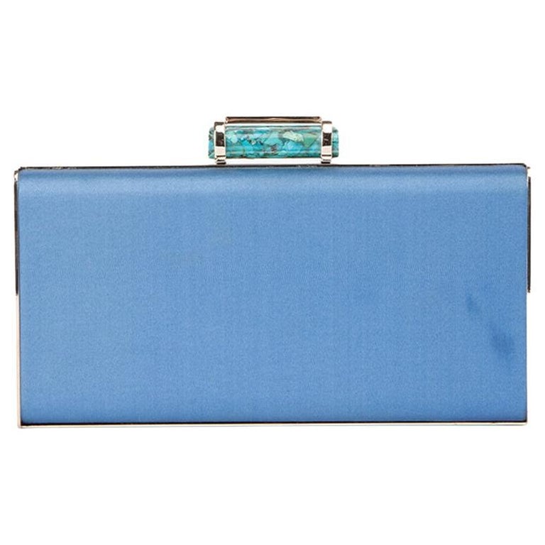 HERMÈS Cityslide Pouch Evercolor Indigo Blue Leather Messenger Bag Clutch  For Sale at 1stDibs
