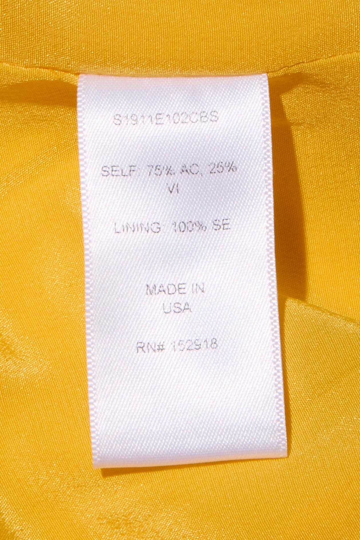 Carolina Herrera Manteau SS2019 en satin jaune orné de joyaux porté par Taylor Swift en vente 7