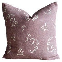 Carolina Irving Mimosa Viola Pillow with Brass Zipper Down Insert 22" x 22"