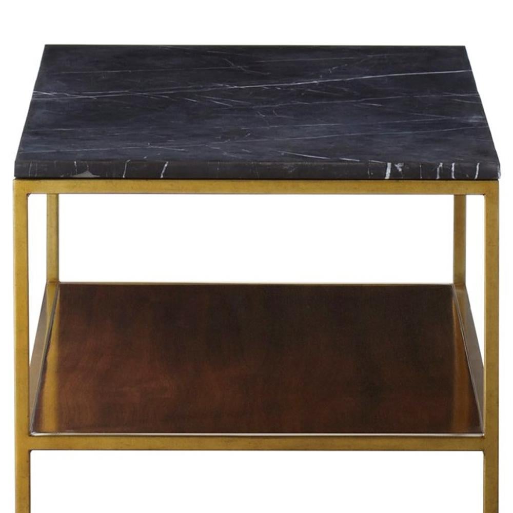 Carolina Long Coffee Table with Black Marquina Marble Top In New Condition For Sale In Paris, FR