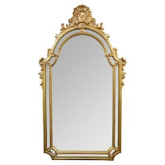 Carolina Mirror Company French Louis XV Scalloped Acanthus Gilt Mirror 44"