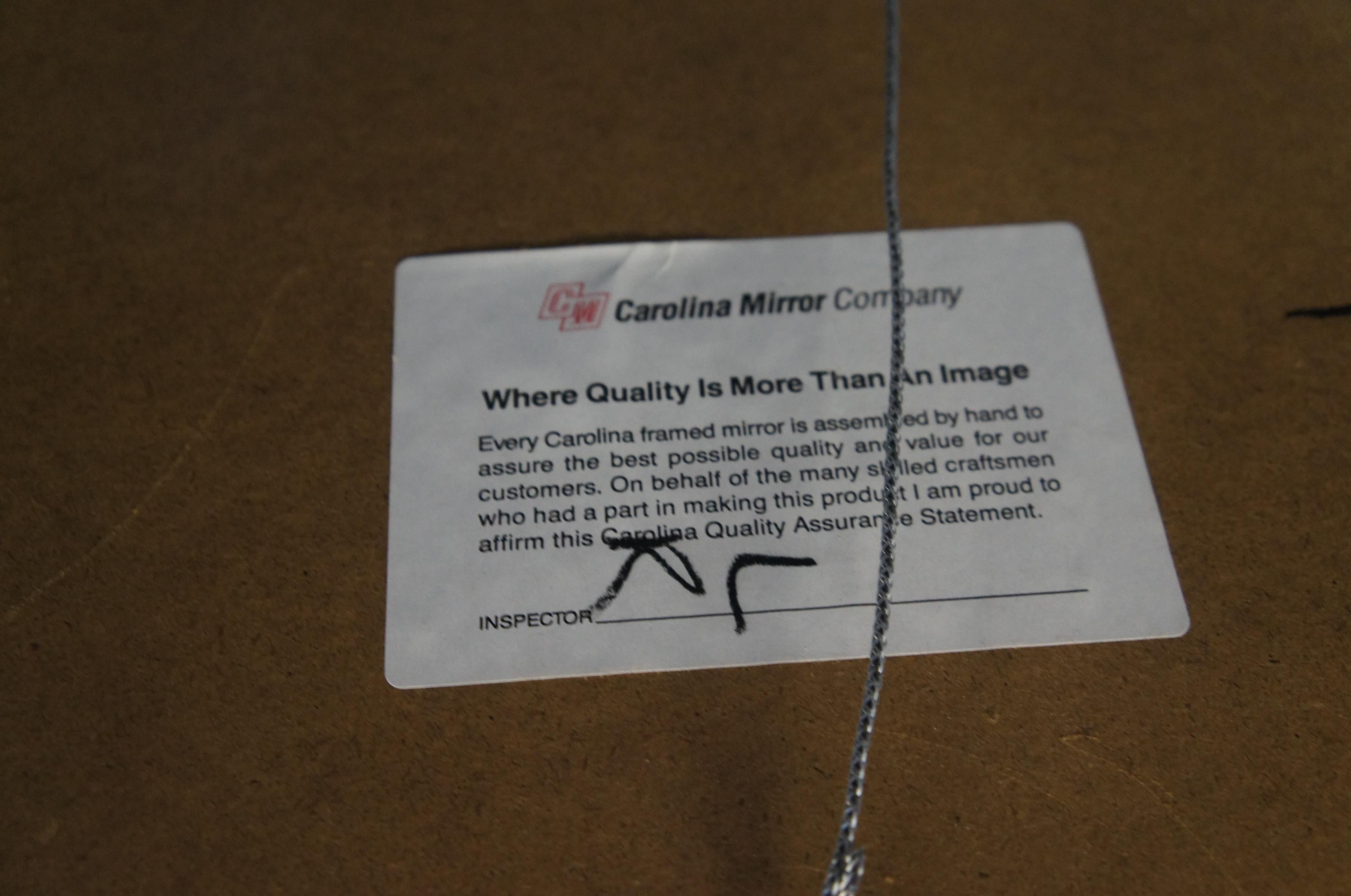 Carolina Mirror Company Rectangular Gold over Mantel Wall Mirror Beveled Glass For Sale 3