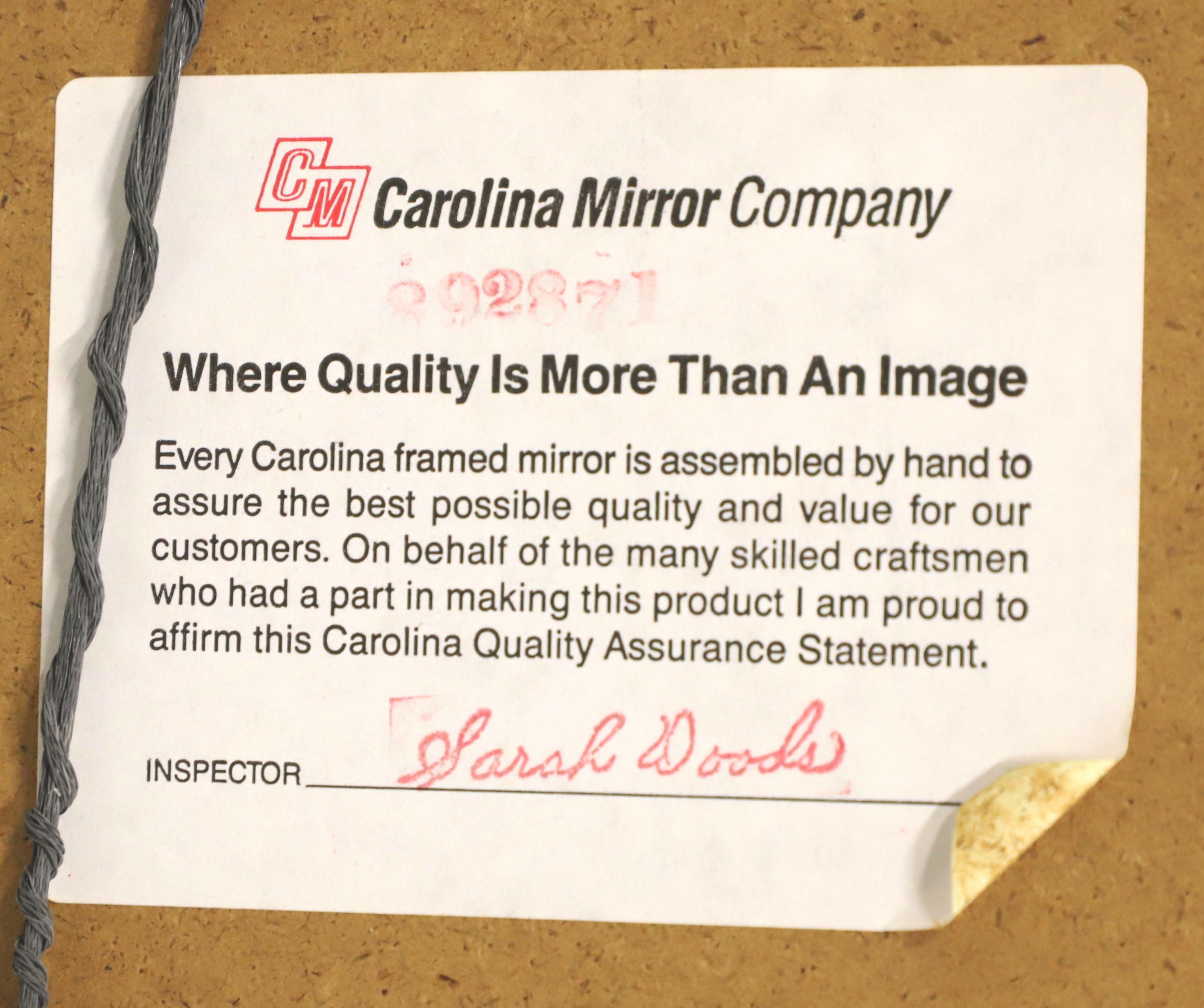 20th Century CAROLINA MIRROR Faux Bamboo French Country Beveled Wall Mirror