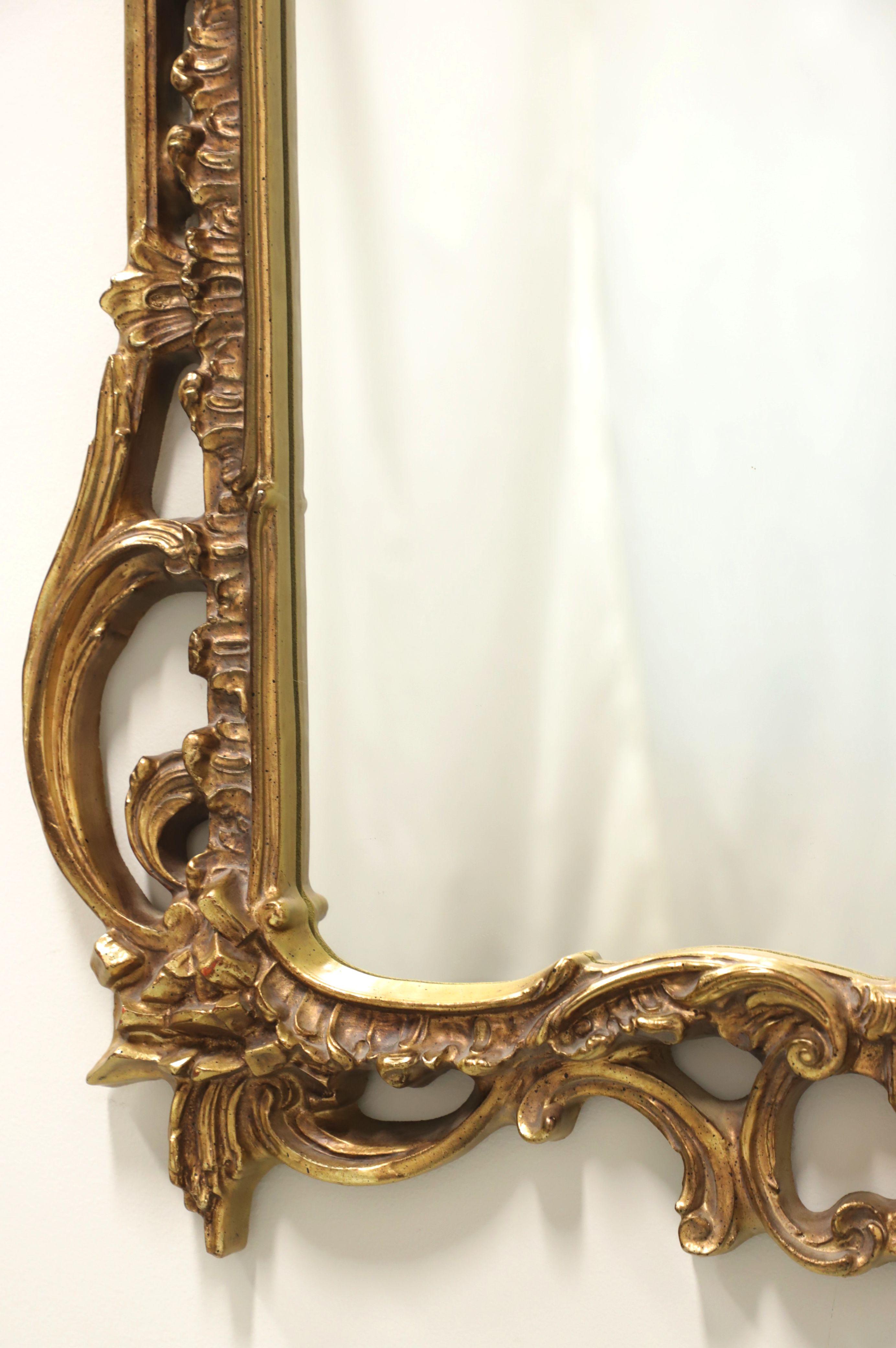 American CAROLINA MIRROR Rococo Style Gold Gilt Wall Mirror For Sale