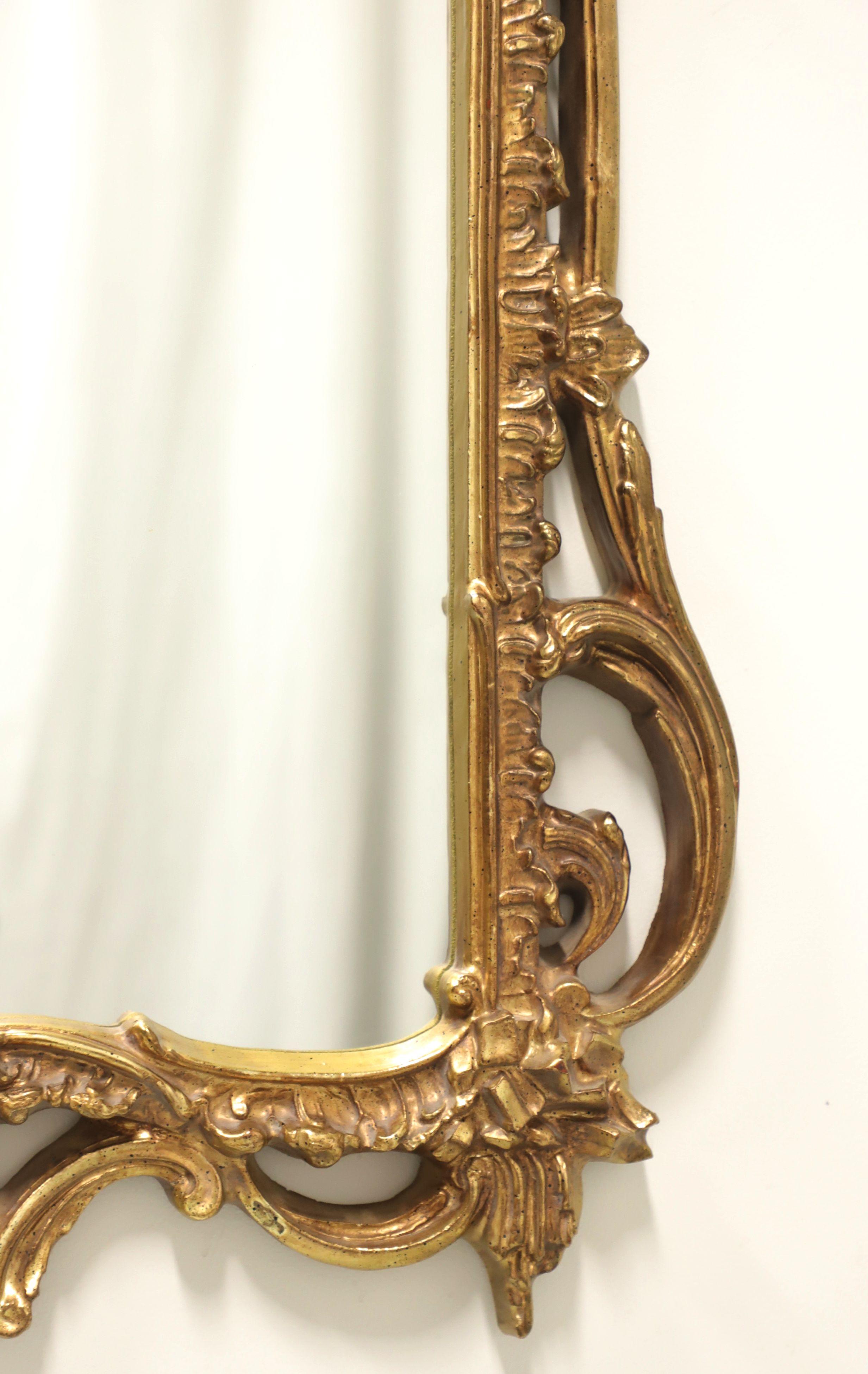CAROLINA MIRROR Rococo Style Gold Gilt Wall Mirror In Good Condition For Sale In Charlotte, NC