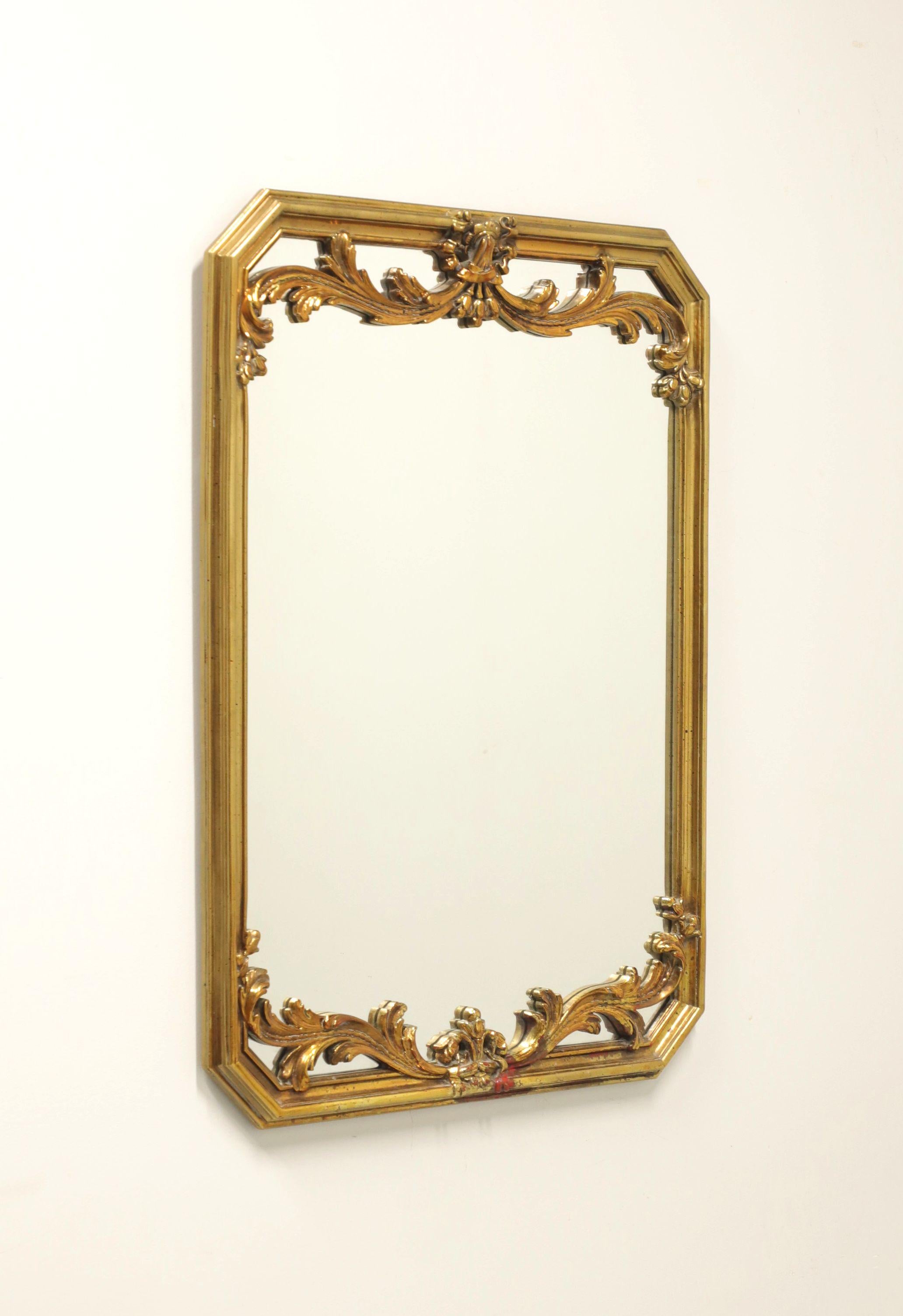 CAROLINA MIRROR Traditional Style Gold Acanthus Leaves Wall Mirror 1
