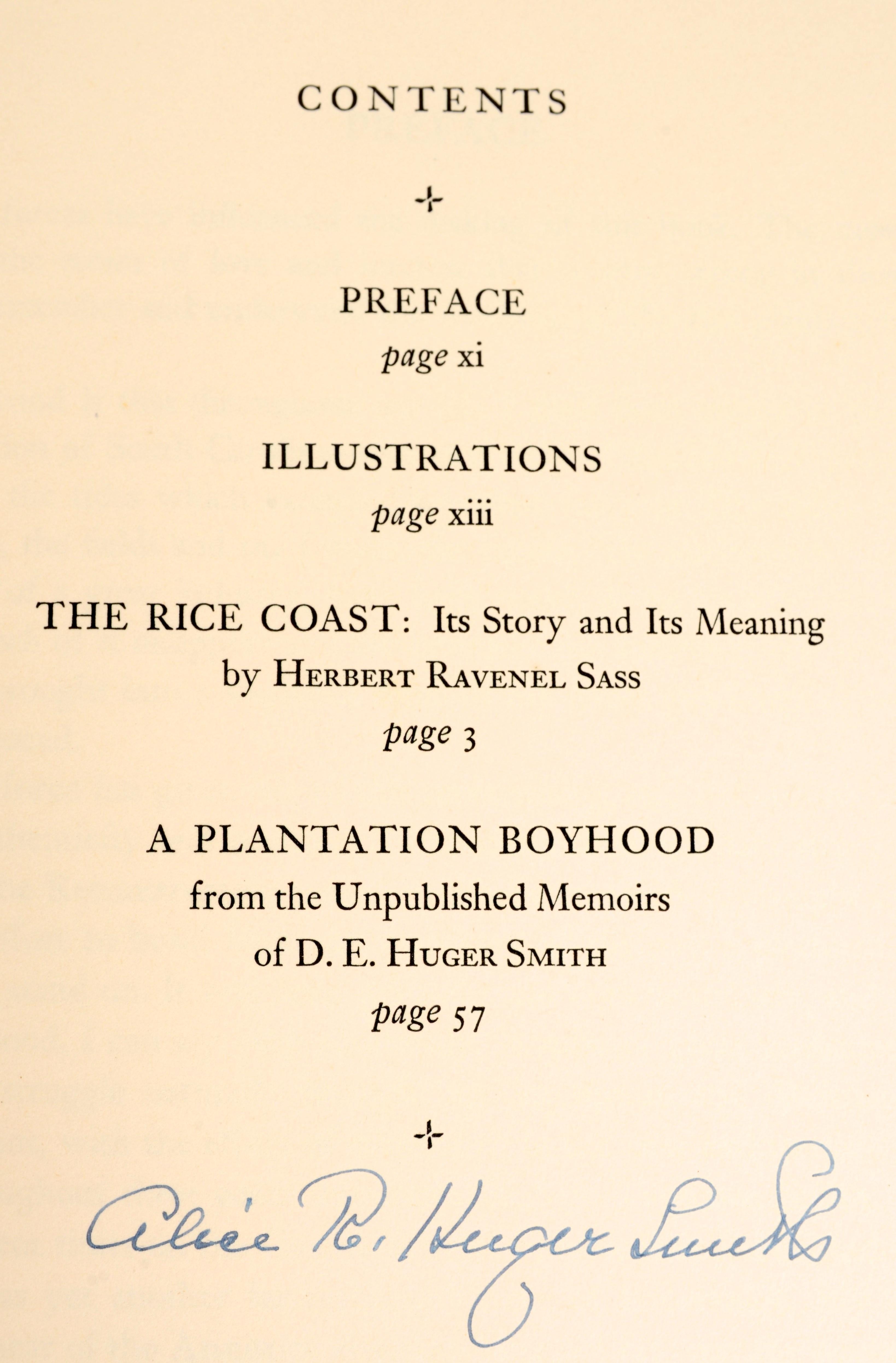 Carolina Rice Plantation of the 50er Jahre, signiert von der Illustratorin, Kopie des Verlegers (amerikanisch) im Angebot