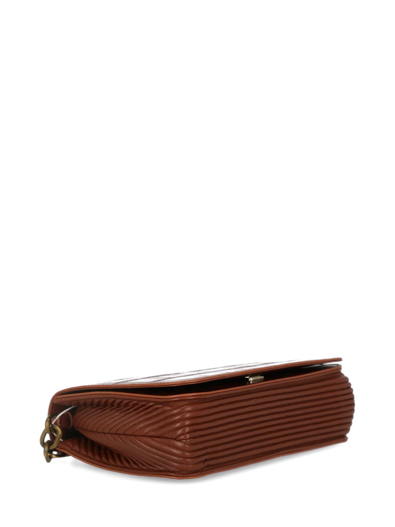 Carolina Santo Domingo Woman Shoulder bag Brown Leather For Sale 1