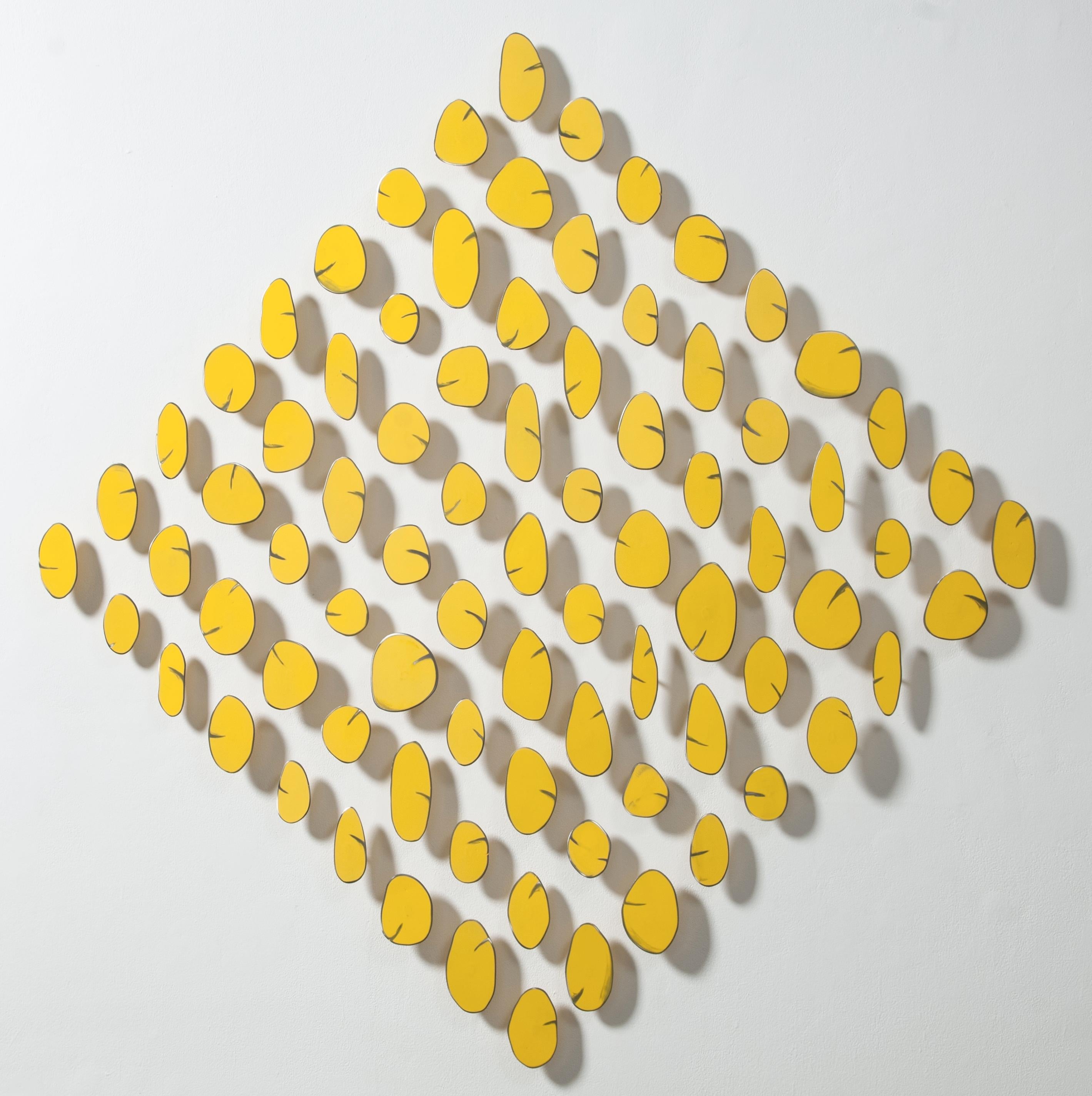 Carolina Sardi Abstract Sculpture - Yellow in a Diamond