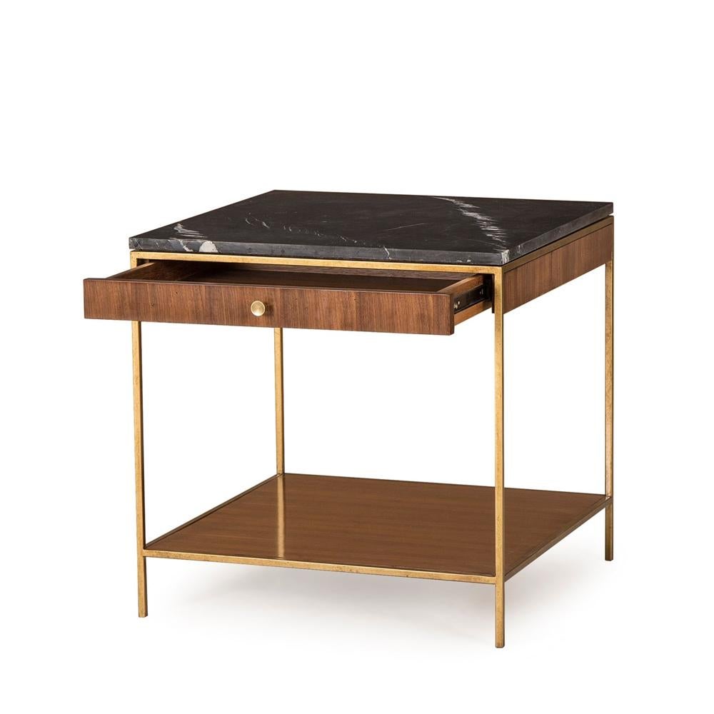 Table d'appoint Carolina avec plateau en marbre noir Marquina Neuf - En vente à Paris, FR