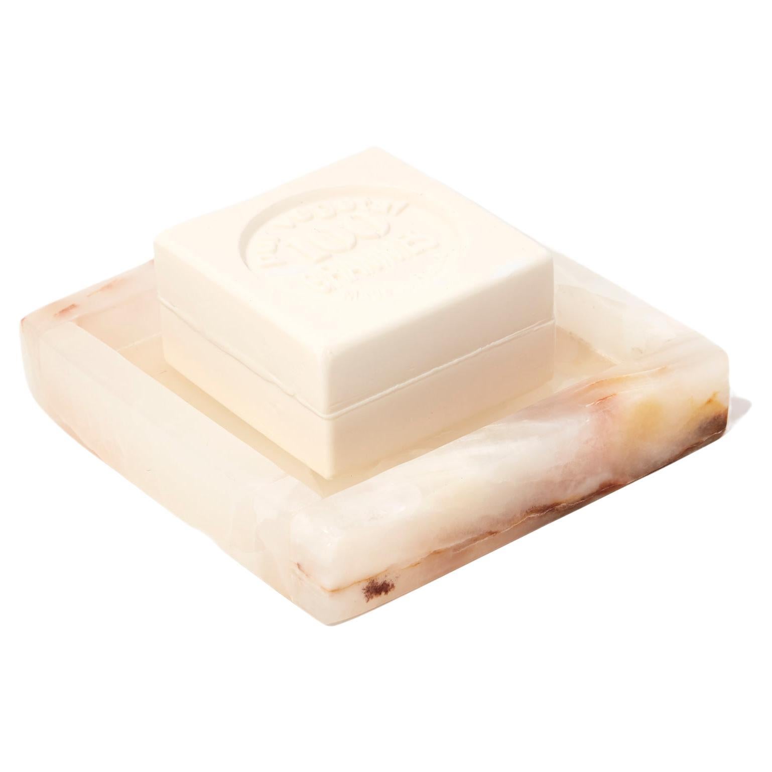 Carolina Soap Holder, Cream Onyx Stone For Sale