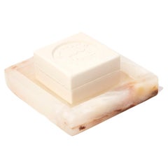 Carolina Soap Holder, Cream Onyx Stone