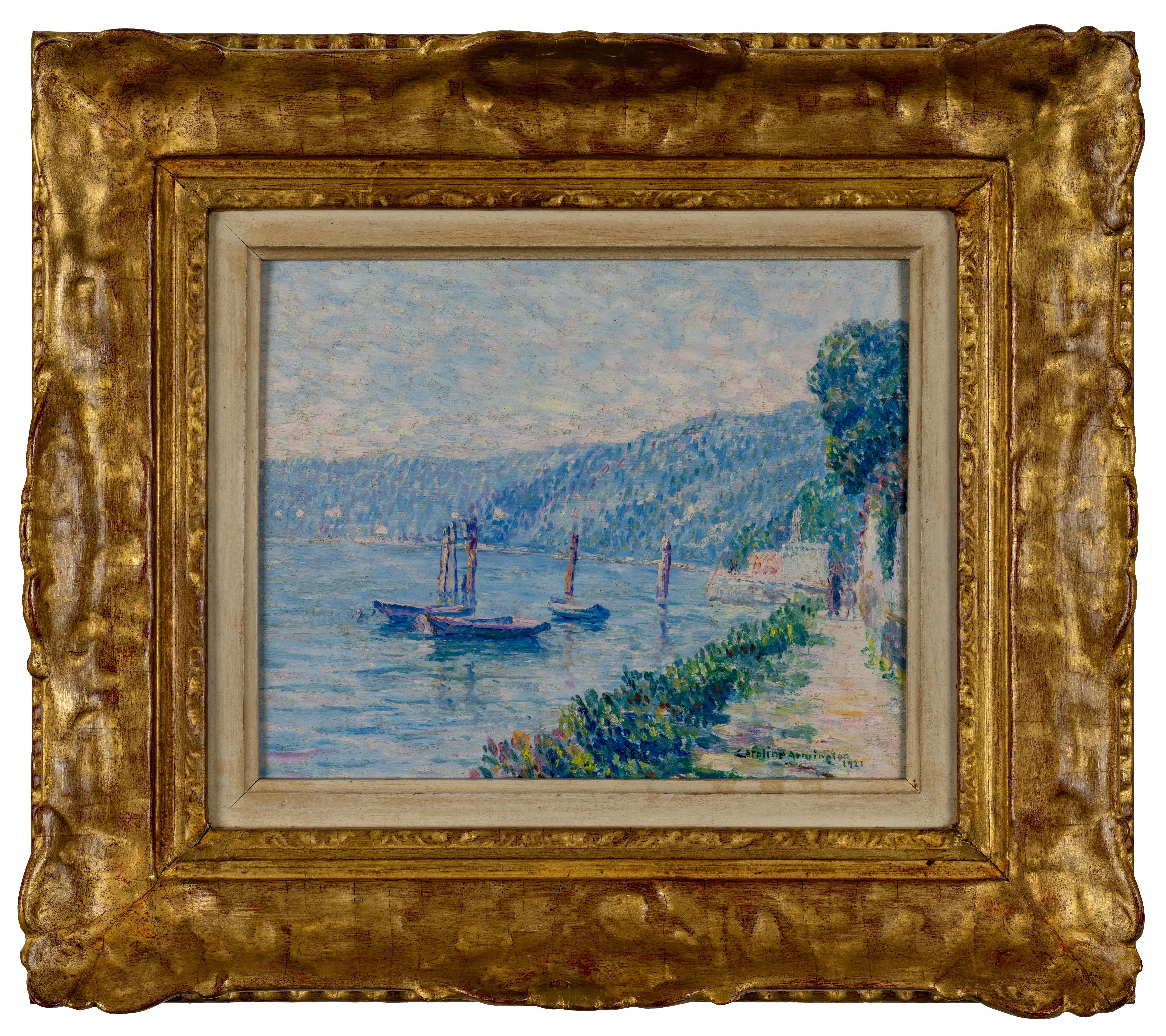 Caroline Arrington Landscape Painting - Walk Along the Water