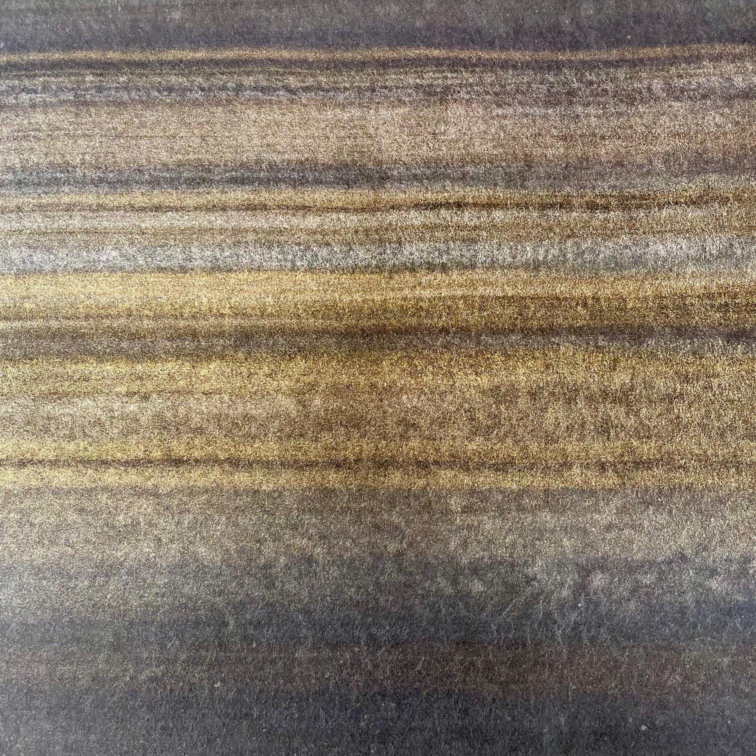 Gold suspension - abstract painting gold grey brown color using crushed minerals For Sale 1