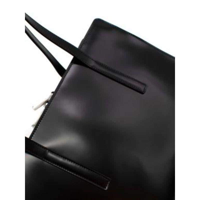 Caroline Black Leather Tote Bag For Sale 5