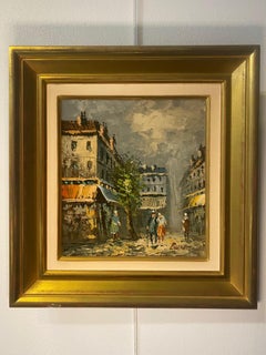 Urban Landscape by Caroline Burnett - Oil on canvas 24x26 cm
