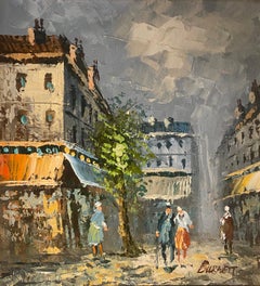 Paisaje urbano de Caroline Burnett - Óleo sobre lienzo 24x26 cm
