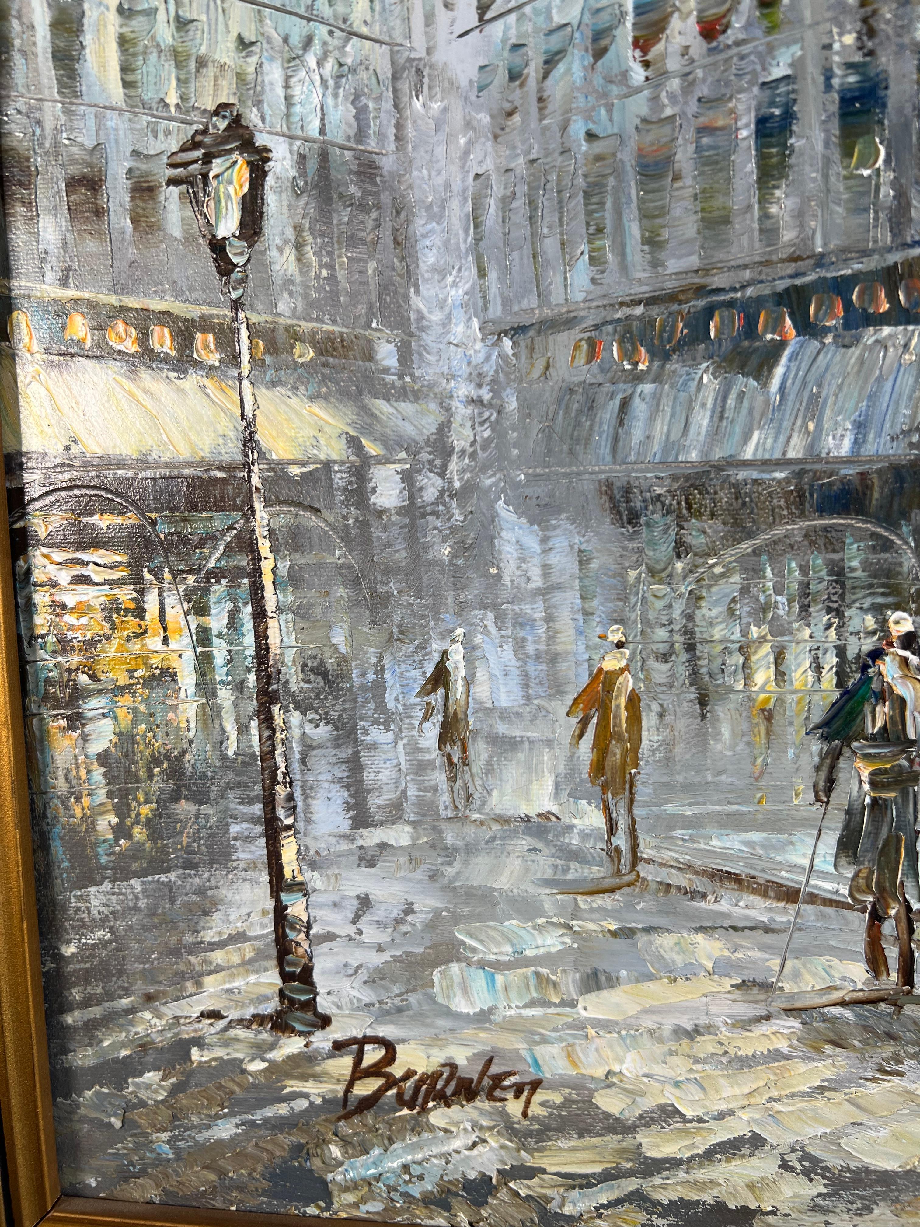 Caroline Burnett Quadro: Scena di strada parigina con il Sacro Cuore di Montmartre in vendita 1