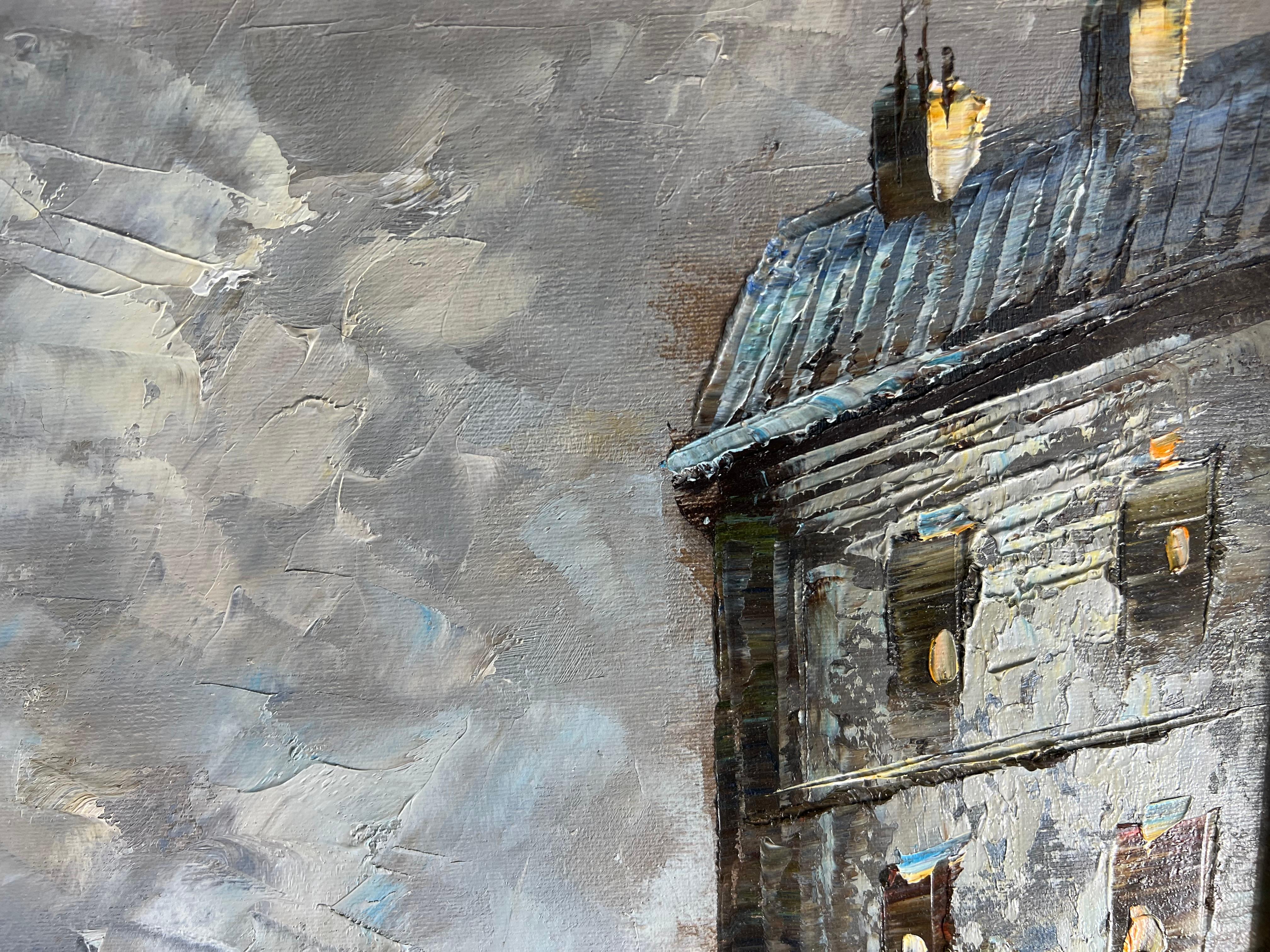 Caroline Burnett Quadro: Scena di strada parigina con il Sacro Cuore di Montmartre in vendita 2