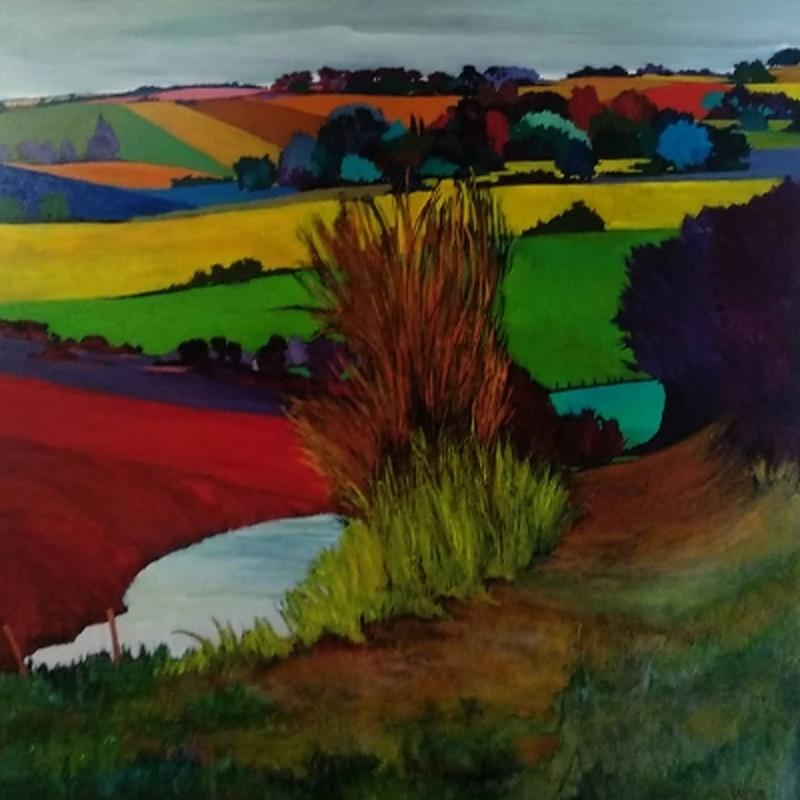 Landscape Painting Caroline CERDÀ -  Hommage à Oscar Wilde, 2014 