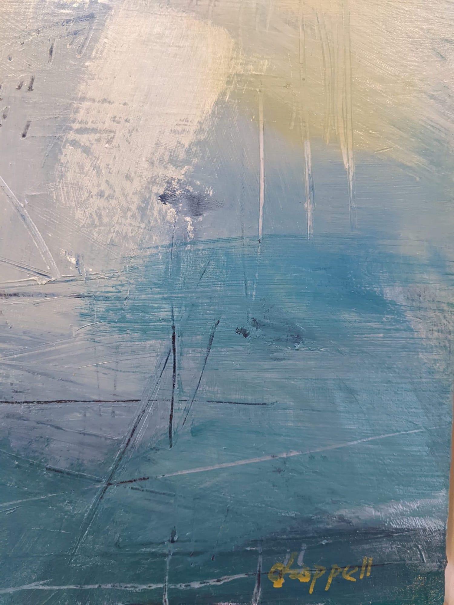 Caroline Chappell, Coastal Blue, Abstract Seascape Painting, UK art For Sale 3