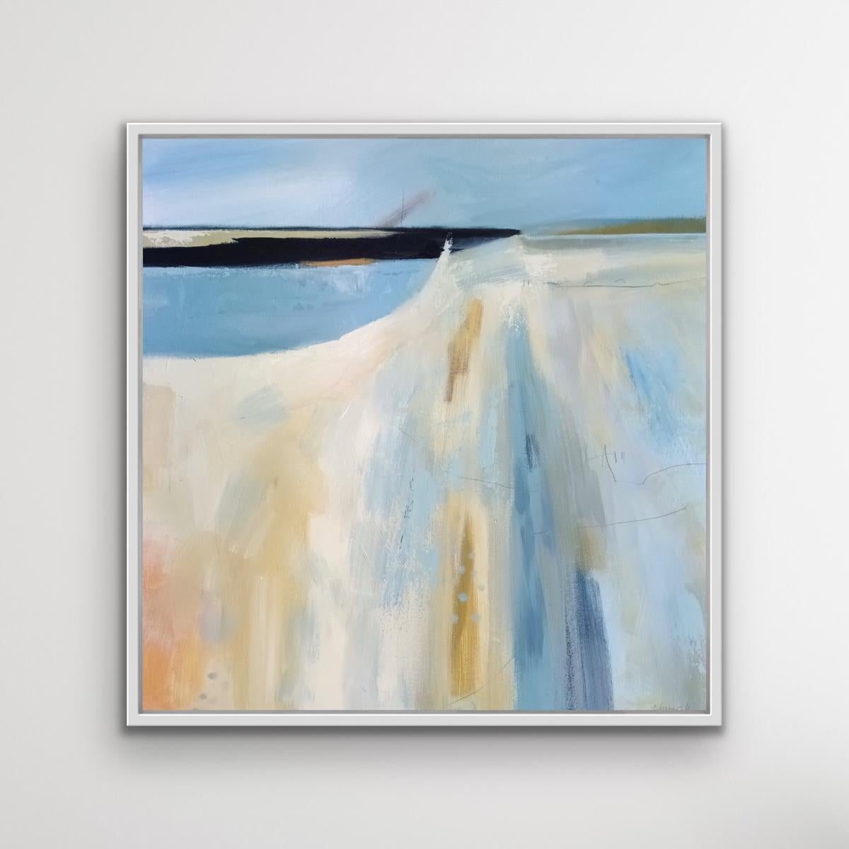 Coastal Blue is an original mixed media painting by artist Caroline Chappell. The soft blue colour palette is contrasted by the layered white and sand tones.

Caroline Chappell's original paintings are available for sale online and through our art