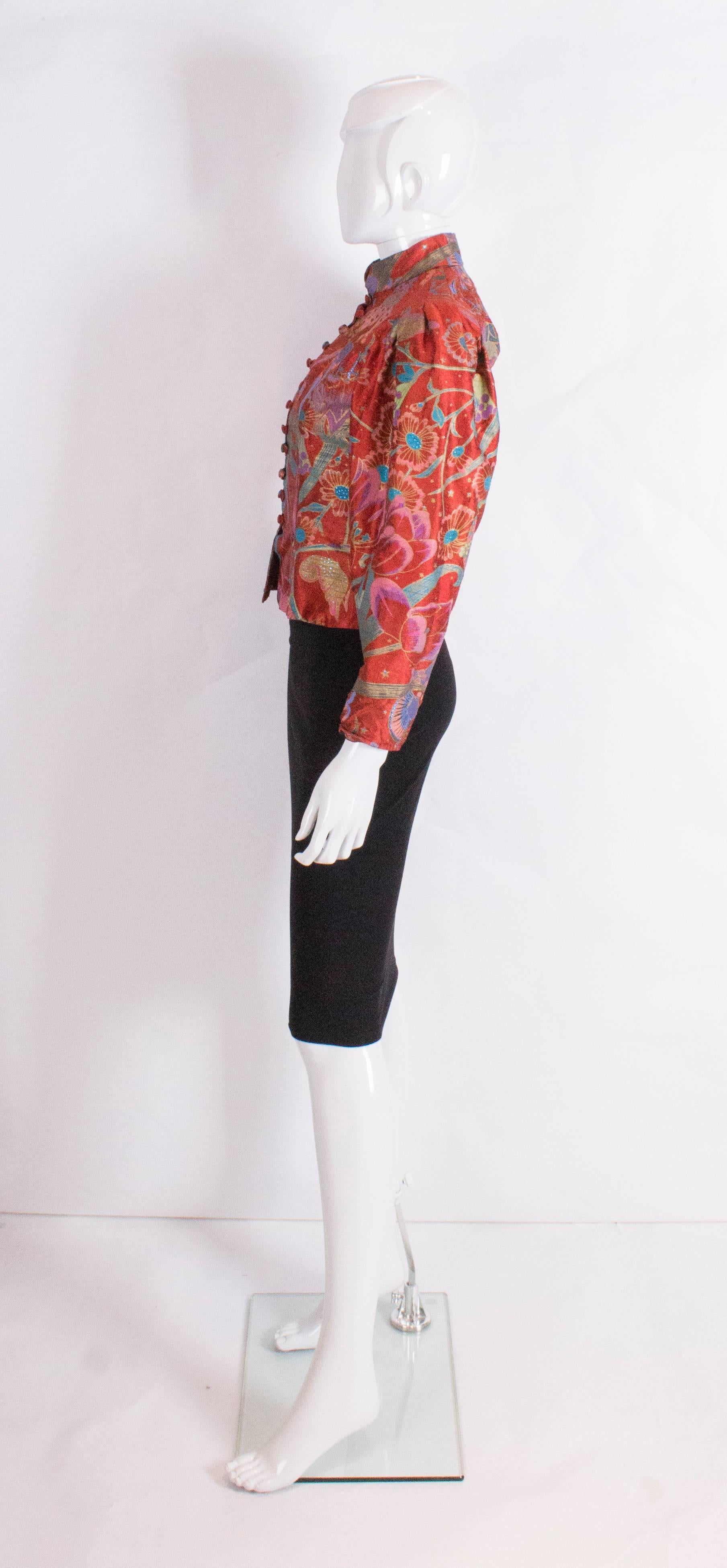 Caroline Charles Silk Jacket In Excellent Condition In London, GB