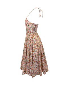 Vestido midi estampado «Gretta» de Caroline Constas, de algodón multicolor