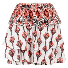 Caroline Constas Gonna a ruota ricamata bianca taglia XS