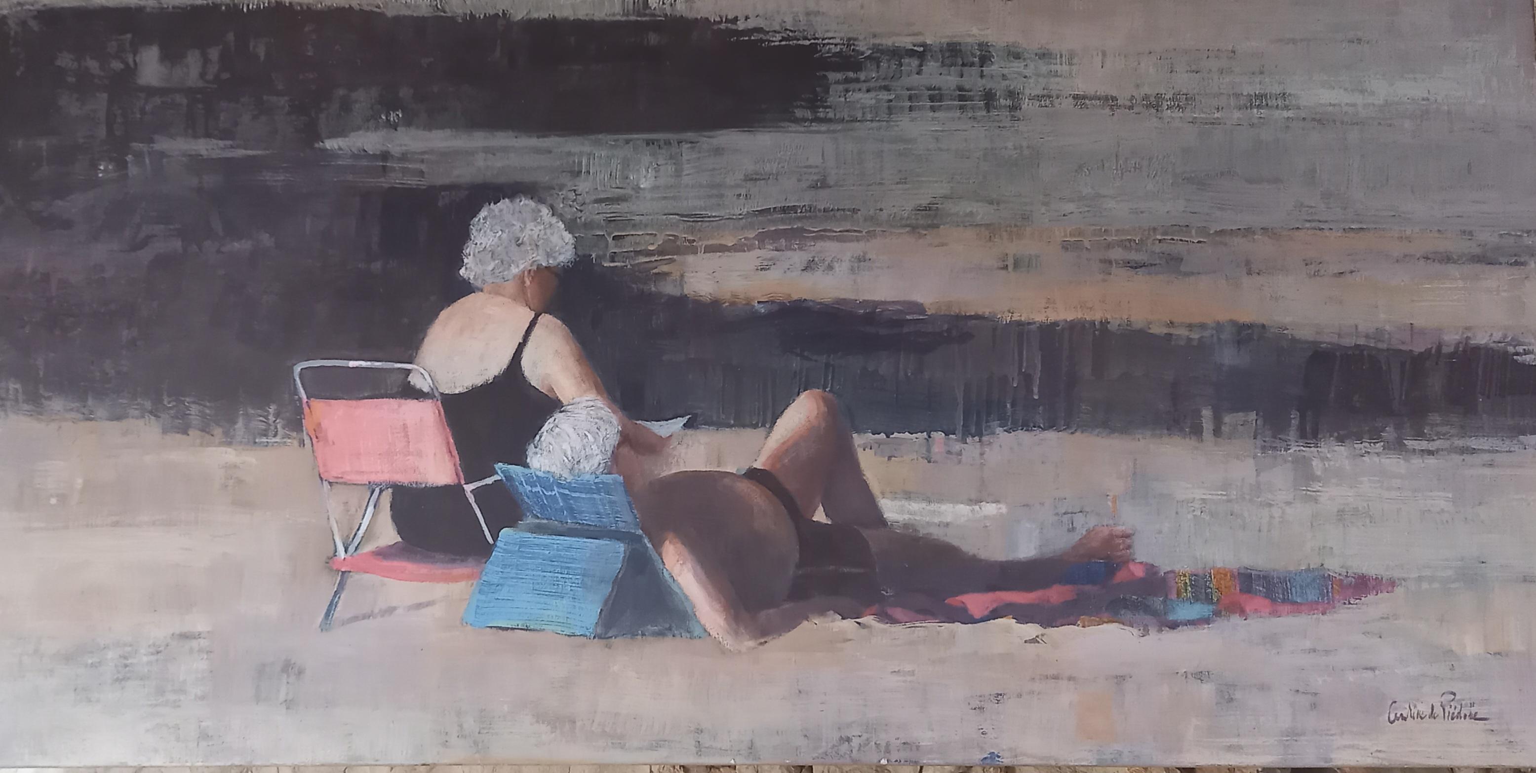 Acrilico su tela

Caroline de Piedoue è un'artista francese nata nel 1954 che vive e lavora a Berchères-sur-Vesgre, Eure-et-Loire, Francia. Il tema dei suoi dipinti è in gran parte urbano, ma anche scene di spiaggia. Ha anche collaborato con attori