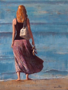 French Contemporary Art by Caroline de Piedoue - La Jeune Femme et la Mer