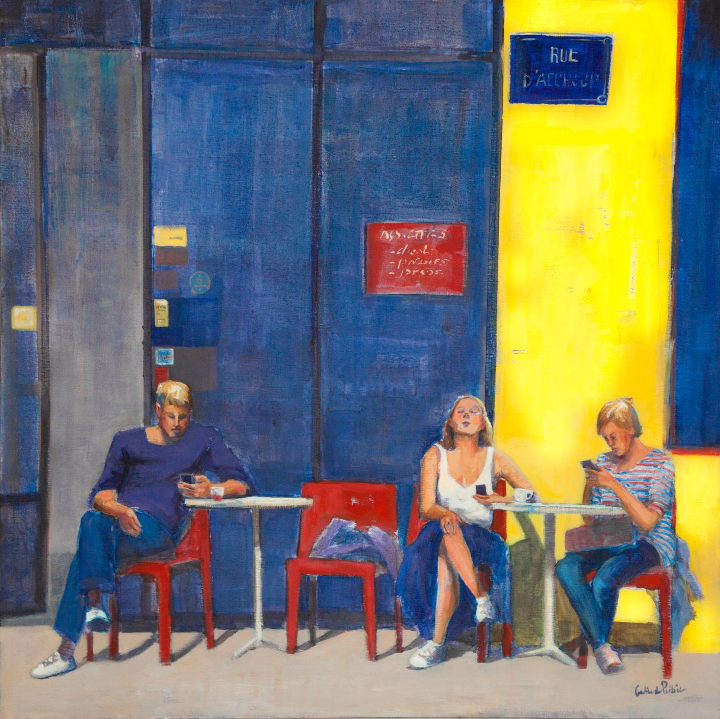 French Contemporary Art by Caroline de Piedoue - Le Café de la Rue d'Argout