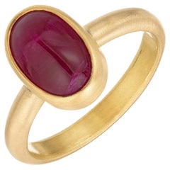 Caroline Ellen 2.90 Carat Ruby Yellow Gold Engagement Ring