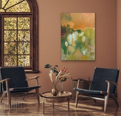 Antirhinums and Wildflowers, Original painting, Abstract Landscape art