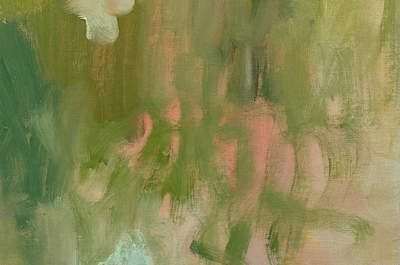 Antirhinums y flores silvestres, Pintura original, Arte abstracto del paisaje en venta 4