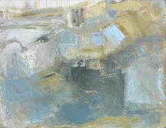 St Ives 8, Cornwall, Original painting, Abstract Landscape art, Modern, Blue