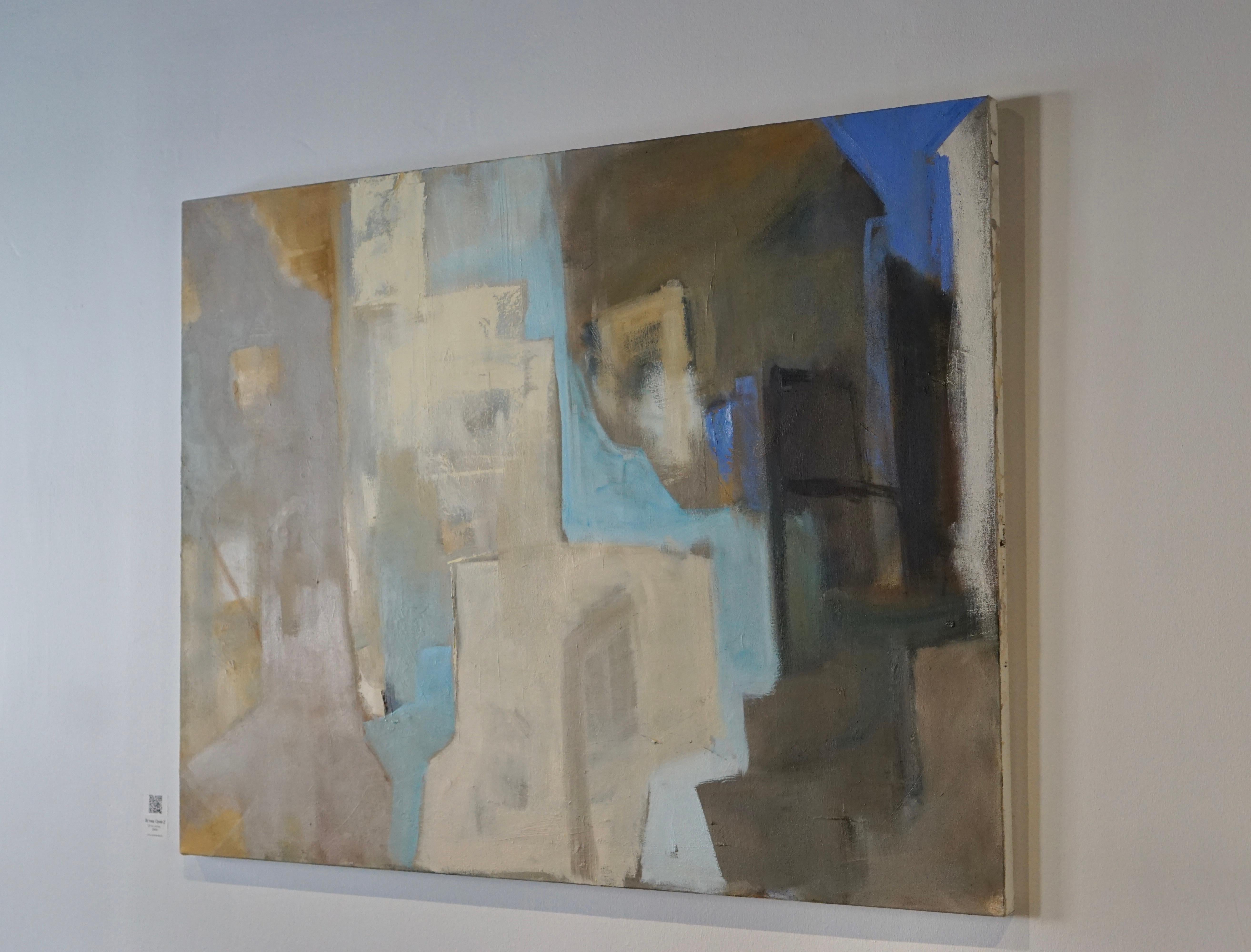 St Ives Opes 2, Original painting, Abstract Landscape art, Modern, Blue For Sale 2