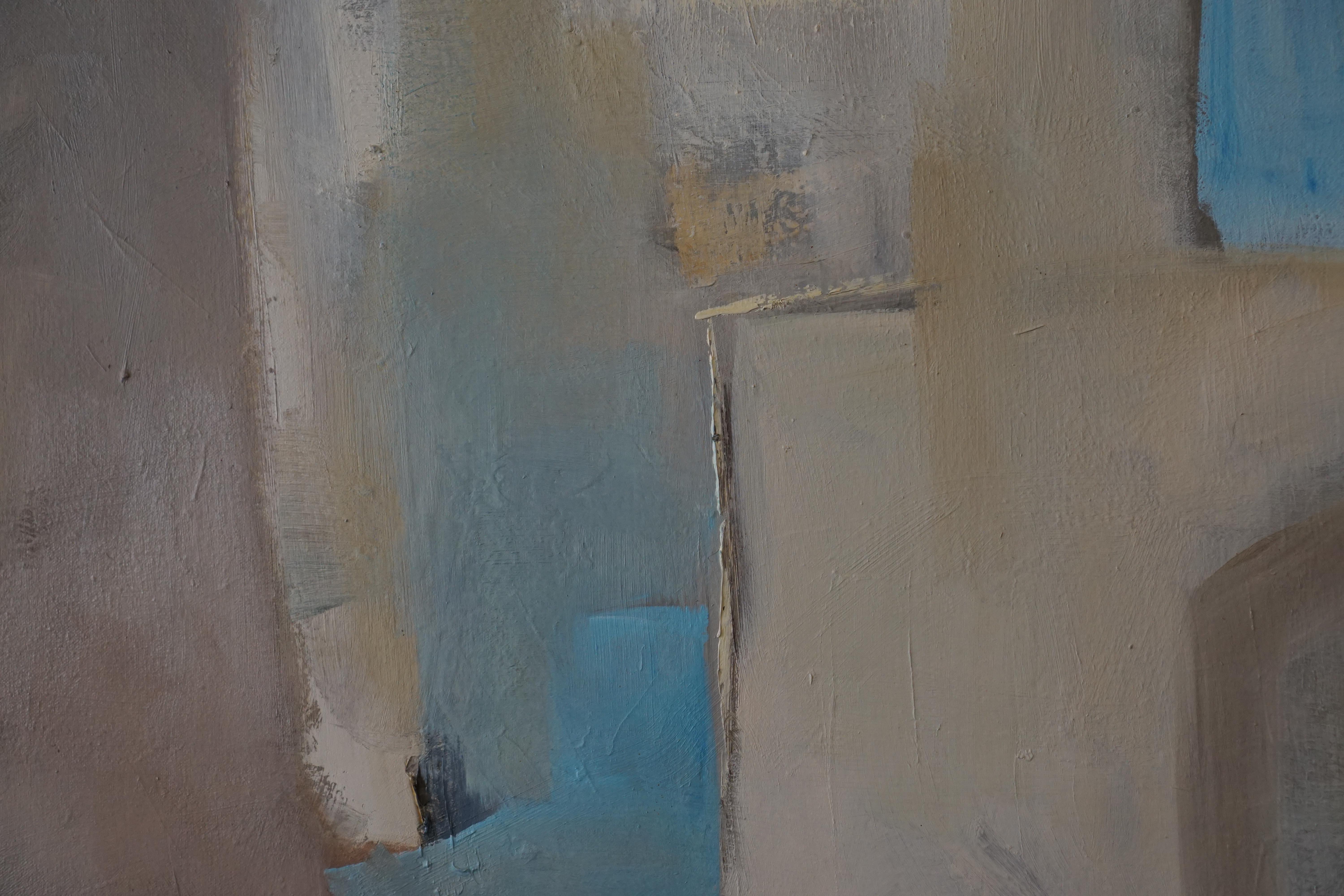 St Ives Opes 2, Original painting, Abstract Landscape art, Modern, Blue For Sale 3