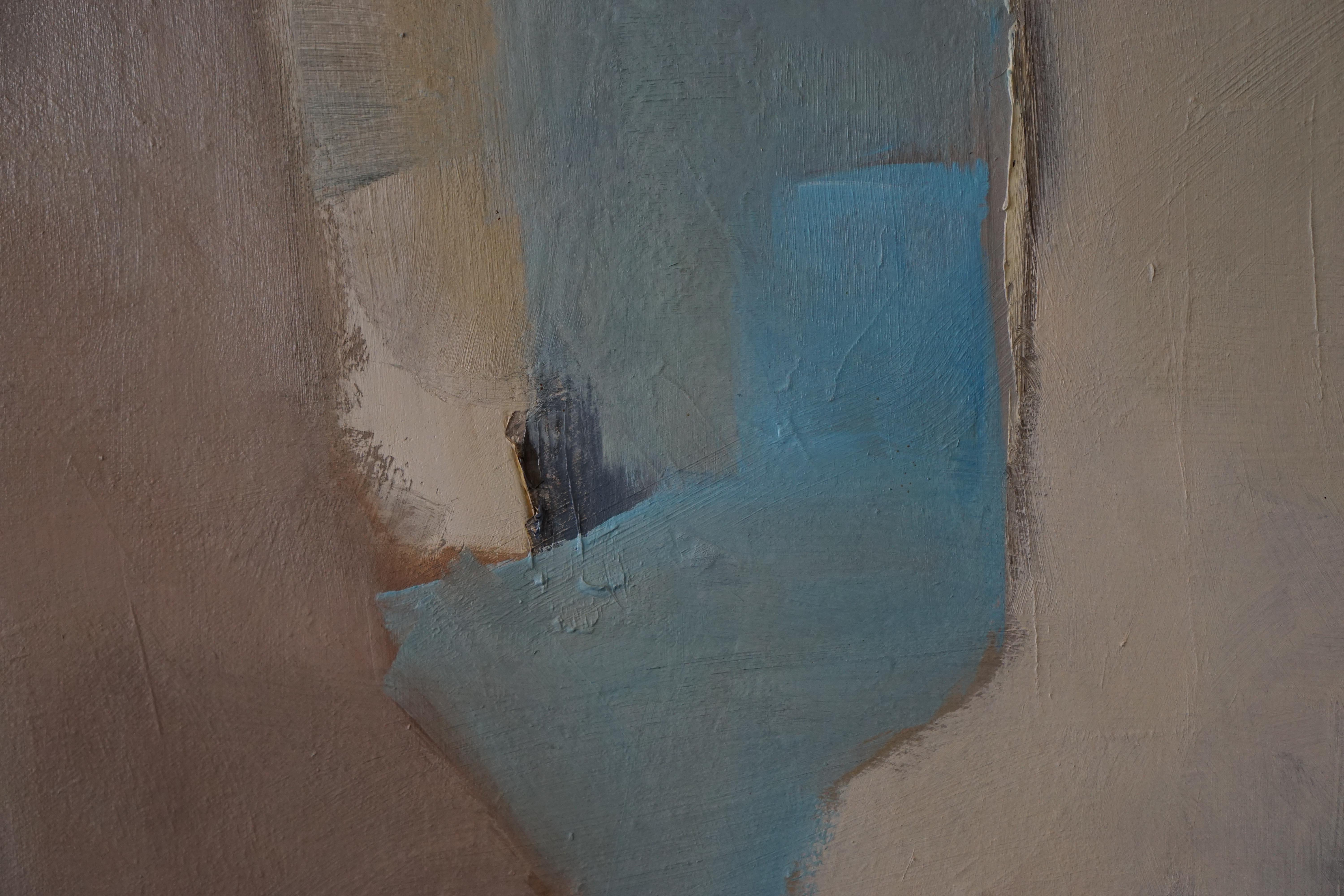 St Ives Opes 2, Original painting, Abstract Landscape art, Modern, Blue For Sale 4