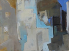 St Ives Opes 2, Quadro originale, Paesaggio astratto, Arte moderna, Blu