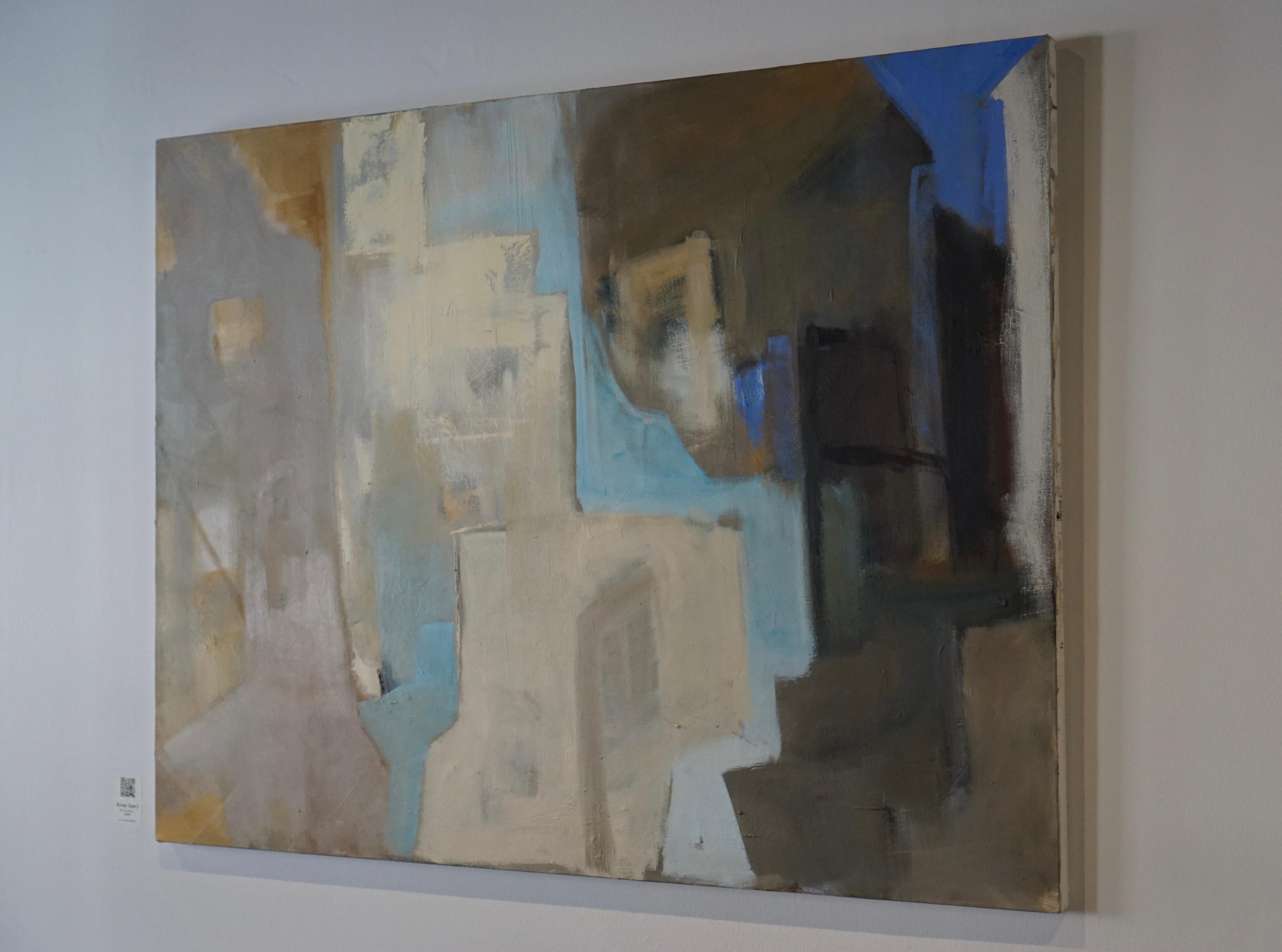 St Ives Opes 2 & St Ives Ravel, 2er-Set, Originalgemälde, Abstrakt (Grau), Landscape Painting, von Caroline Hall