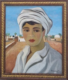 Painting Canadian Woman Painter Portrait Algerian Alger girl Early 20th