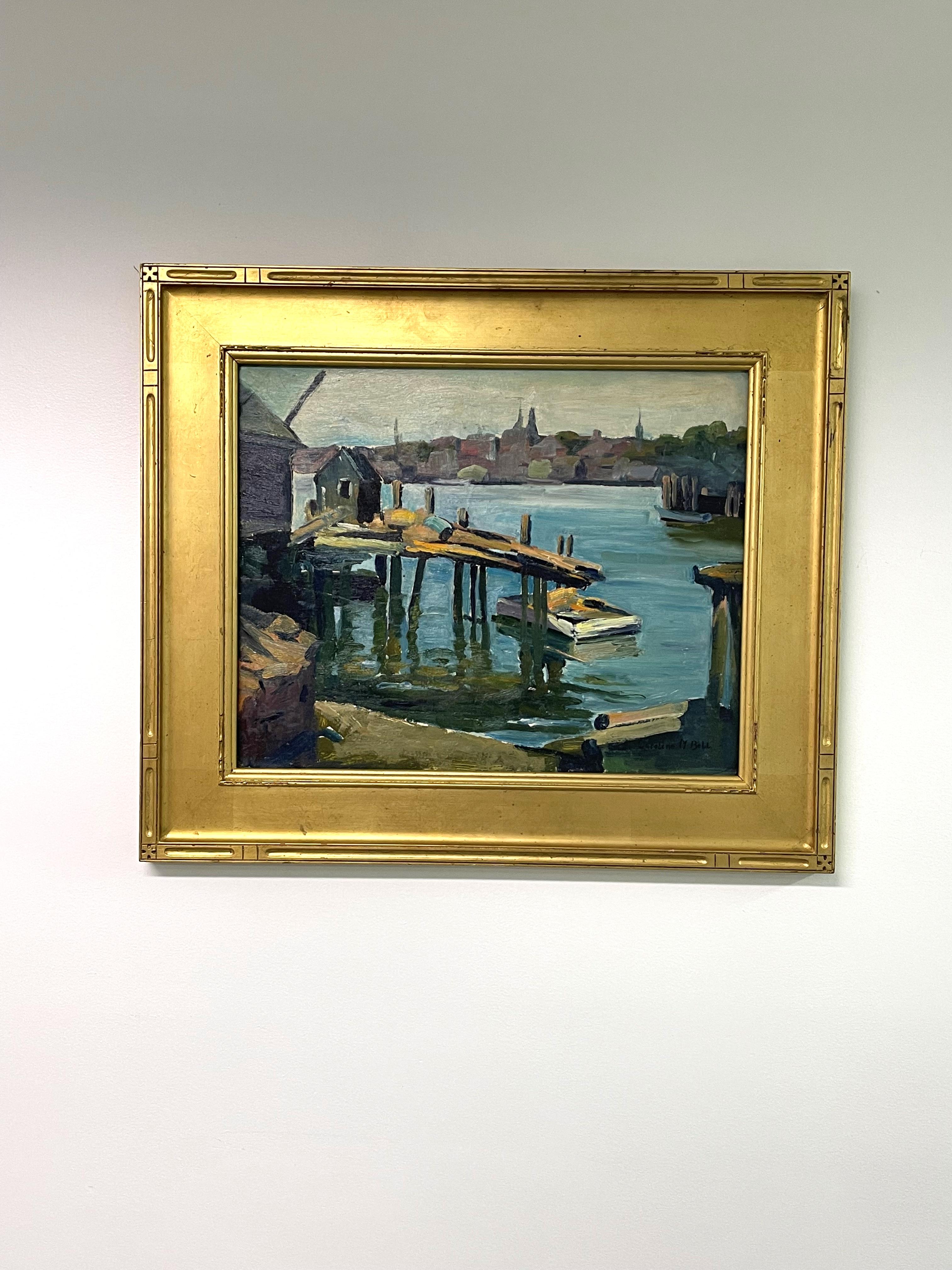 Untitled Gloucester Scene - Painting by Caroline M. Bell
