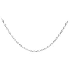 Caroline Marquise Diamon Tennis Collana East West in oro bianco 14K