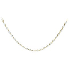 Caroline Marquise Diamond Collana Tennis Est-Ovest in oro giallo 14K
