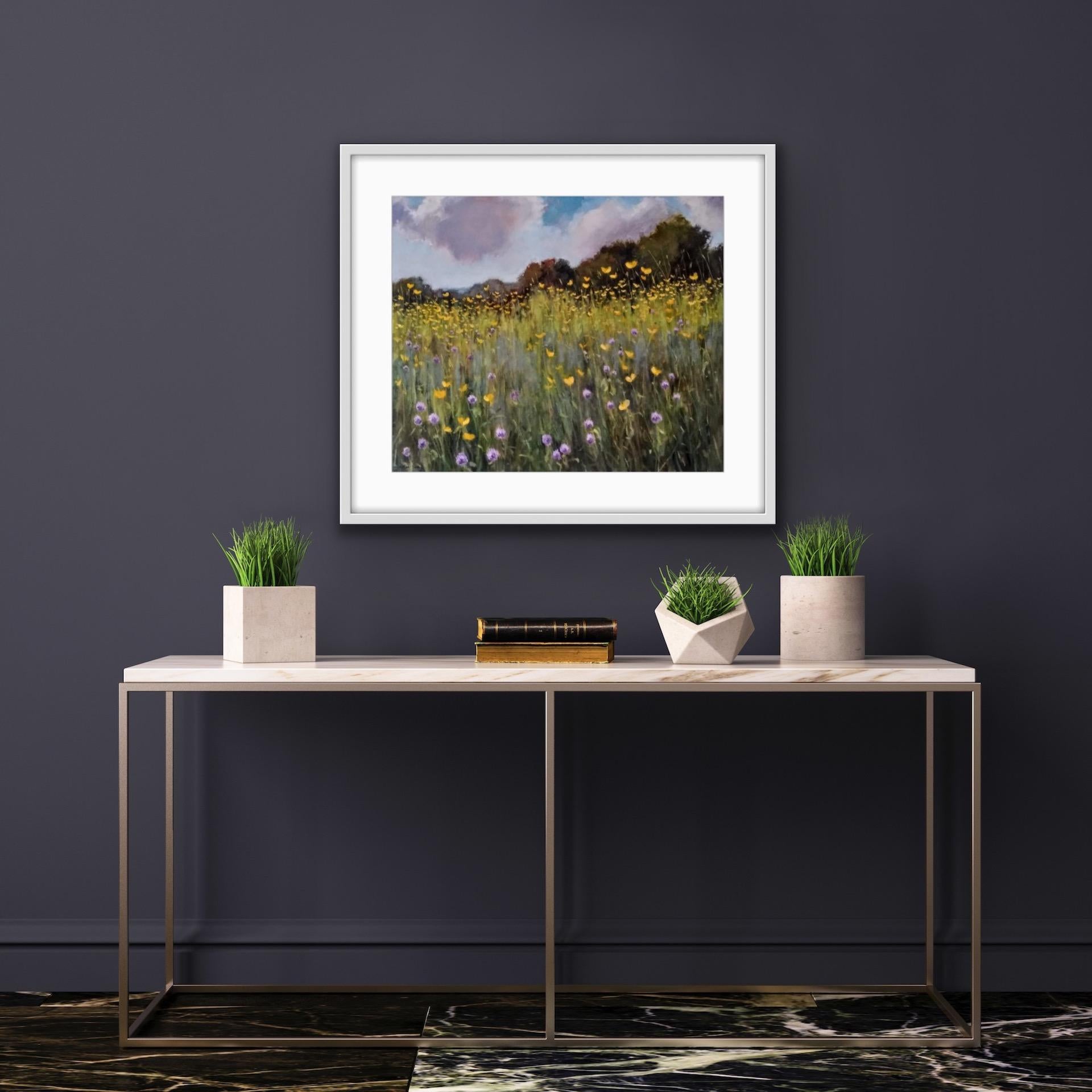 Butterkrüge und Kleeblatt, Landschaftsgemälde, Original-Kunst von John Mcmillan Davey im Angebot 3