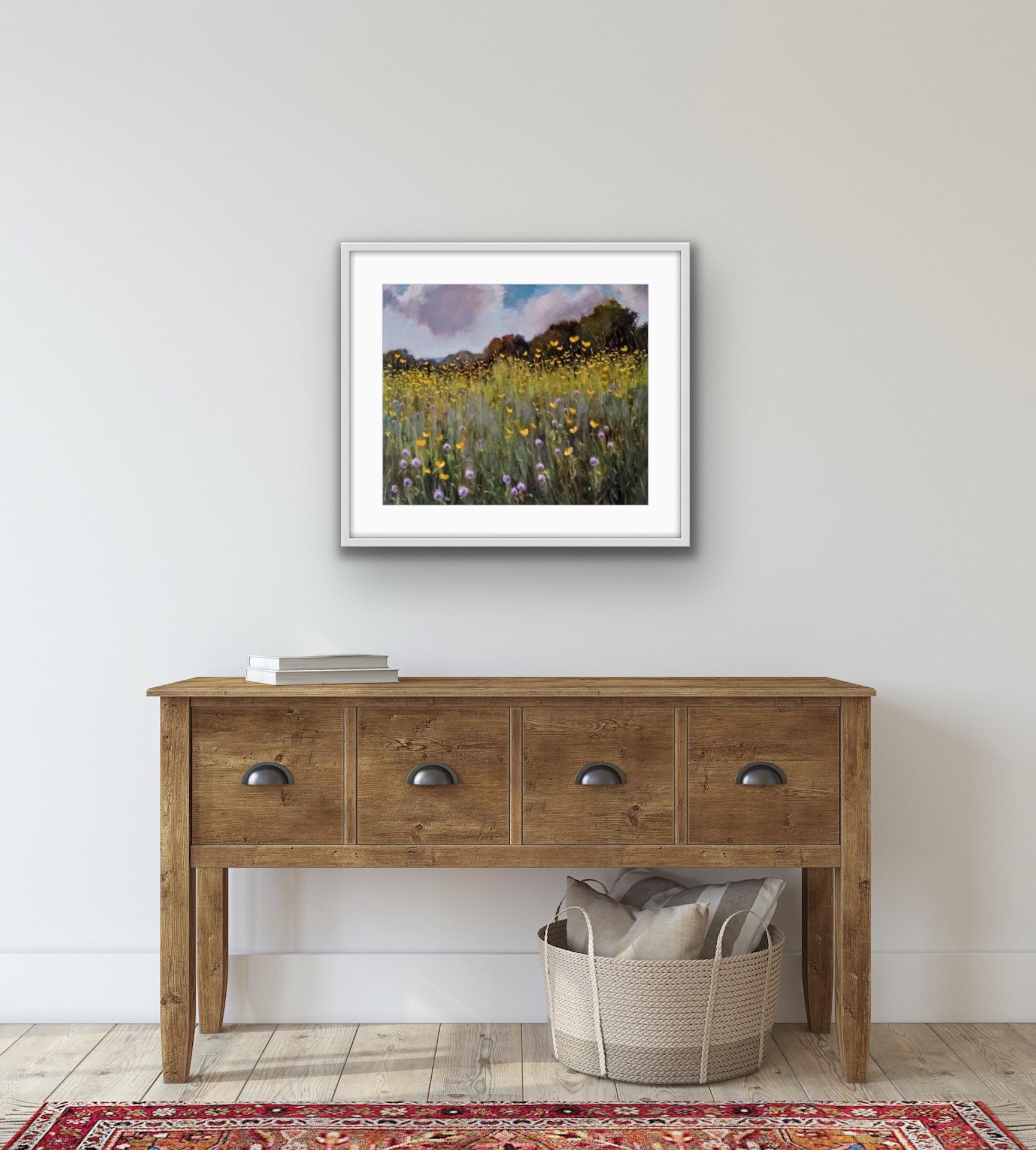 Butterkrüge und Kleeblatt, Landschaftsgemälde, Original-Kunst von John Mcmillan Davey im Angebot 4