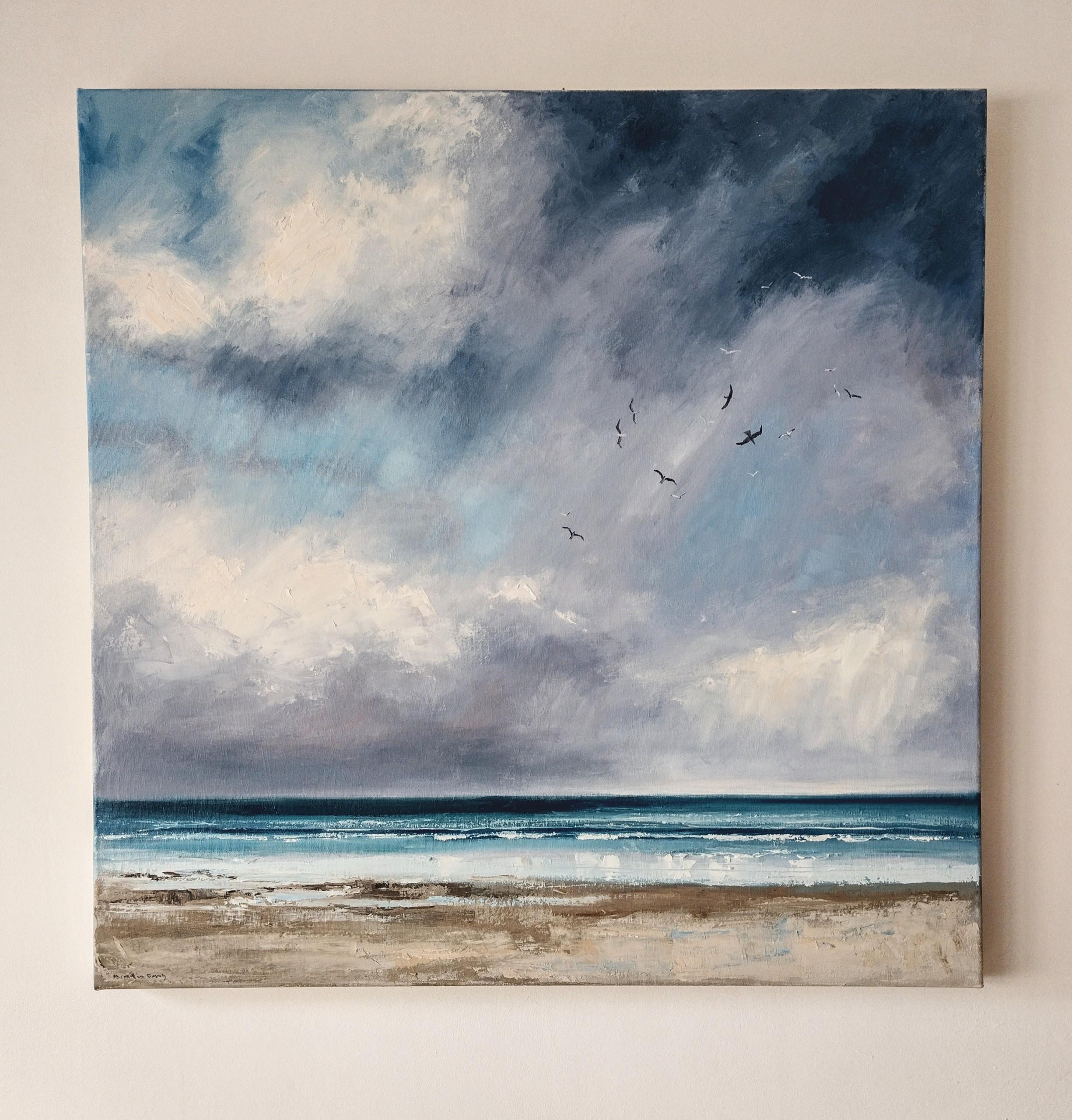 Cry of the Gulls - Impressionist Painting by Caroline McMillan Davey