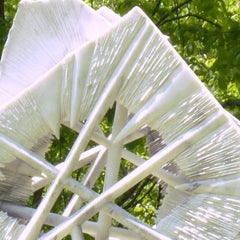 INNER VIEW _Nexus_Interlocked, Abstract Marble Sculpture, Outdoor, Large
