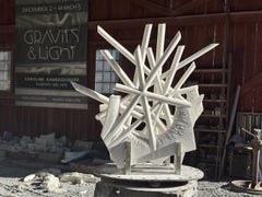 "Inner View Open_Nexus III"  Abstract Marble Sculpture by Caroline Ramersdorfer